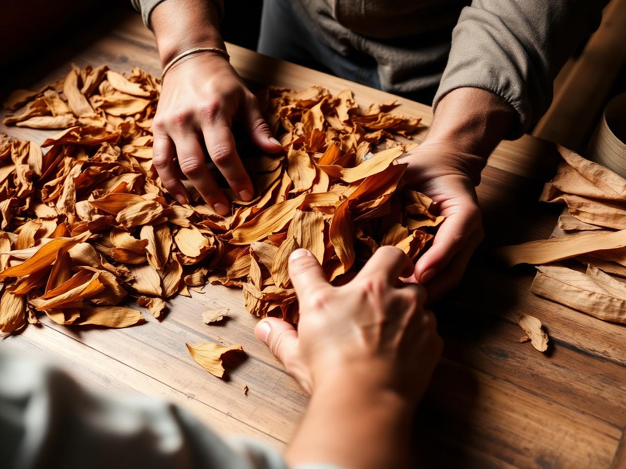 Clasificación y preparación de las hojas